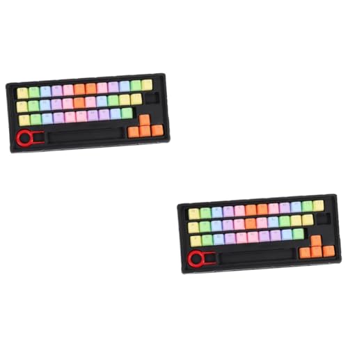 HEMOTON 2 Sätze Tastenkappe Tastaturschutz Computertastaturen Pudding Keycaps Keyset Tastatur-Dekor Leuchtend Tastaturzubehör Tastatur versorgung Wort durch Suite schmücken Klaviatur pbt von HEMOTON