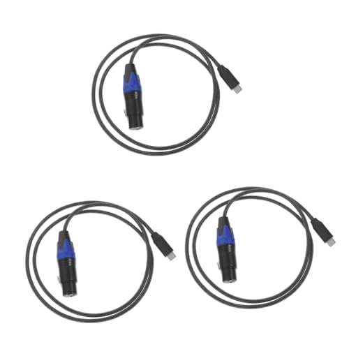 HEMOTON 3St Adapterkabel xlr mikrofonkabel anschlusskabel Audio-Zubehör-Kabel Audio-Verbindungskabel Mikrofonanschluss Geben Sie C auf XLR ein Kupferkabel Gitarren-Mischpultkabel Blue von HEMOTON