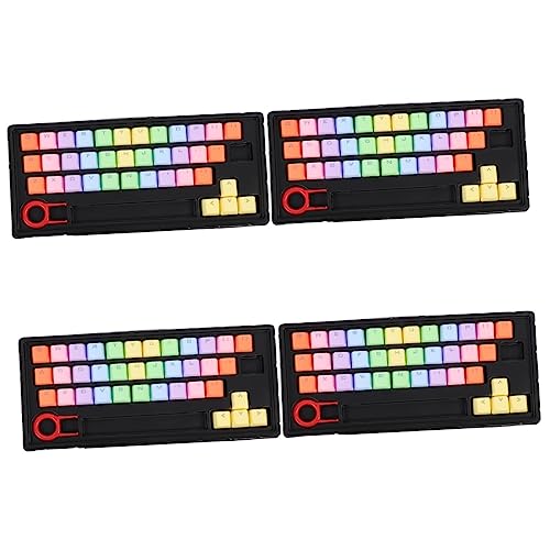 HEMOTON 4 Sätze Tastenkappe Tastatur-Dekor Ornament-Sets farbige Tastatur Tastaturschutz Tastaturen Tastaturzubehör Bunte Tastaturkappen Suite Schutzfilm Klaviatur pbt von HEMOTON