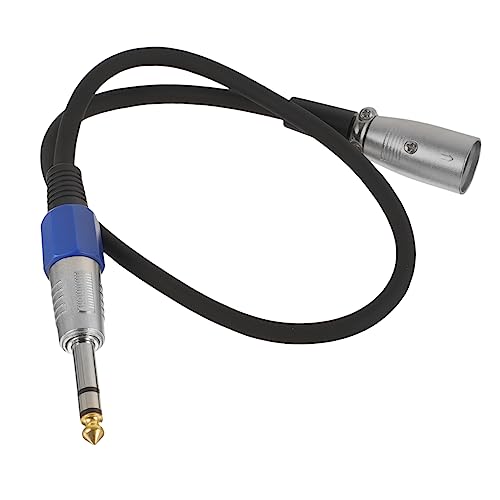 HEMOTON Öffentliches Audiokabel von XLR auf 1/4 auf 1/4 Stereo-Adapter Mikrofon Adapterkabel XLR-Adapter xlr zu trs kupferkabel Meterkabel XLR-Stecker auf 1/4 Mikrofonkabel PVC Black von HEMOTON