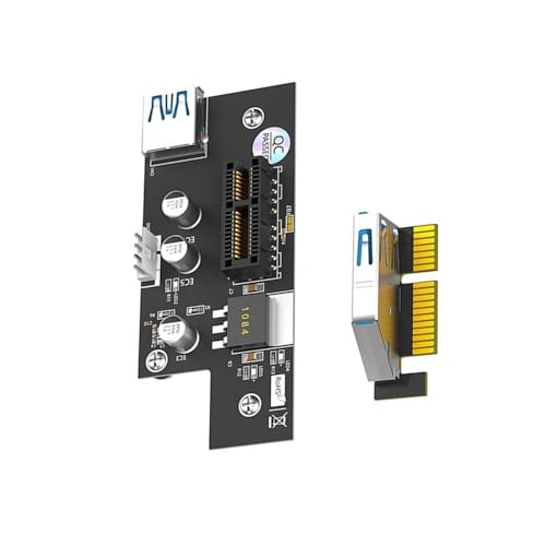 HENANX PCIE 1 x Steckerverlängerungs-Kits mit LED-Licht-Fußpolster, PCIE-Extender, USB-3.0-Kabel für Bergbau-Zubehör von HENANX