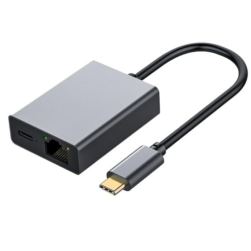 HENGBIRD 100W USB C auf Ethernet Adapter Ladeadapter für Chromecast USB C auf RJ45 Ethernet 1000 Mbps für Chromecast TV/Stick, Mac-Book Pro, Phone, Windows, Mac-Book Air von HENGBIRD