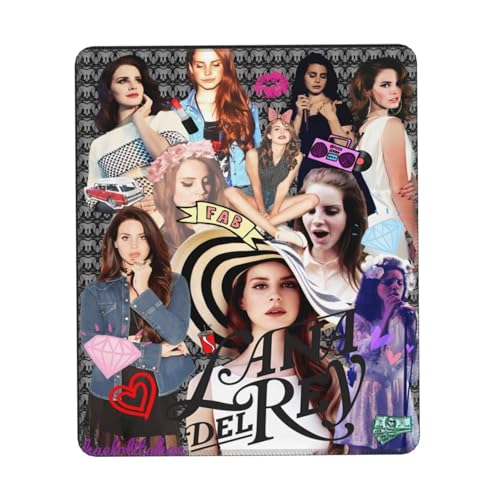 HENQICYT Lana Singer Del* Rey Mauspad – Popstar Singer Grafik-Mauspad – Rutschfestes Mauspad mit Gummiunterseite, Gaming-Mauspad, Tastatur-Mauspad für die Arbeit im Homeoffice 10 x 12 inch von HENQICYT