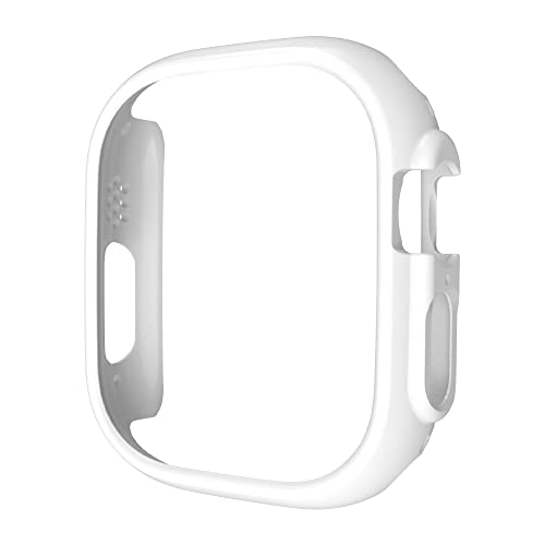 HEPUP Hohles PC-Gehäuse für Apple Watch Ultra 49 mm Hard Bumper Iwatch Ultra Screen Protector Case Schutzhülle für Iwatch 8 Pro 49 mm (Farbe: Weiß, Größe: Ultra 49 mm) von HEPUP