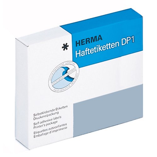 HERMA 3042 Haftetiketten (für Druckmaschinen DP1, Papier matt, 34 x 67 mm) 1000 Stück leuchtrot von HERMA