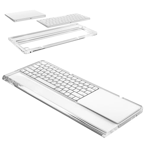 Acryl-Tastaturständer und Touchpad-Tablett, geeignet für Apple Magic Tastaturen der zweiten und dritten Generation und Apple Magic Touchpads, bequeme Handgelenkauflage lindert Handschmerzen von HEWYIOS