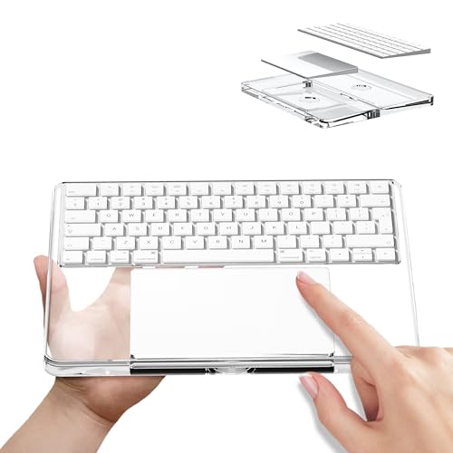 Transparenter Acryl-Tastaturständer und Touchpad-Tablett, geeignet für Apple Magic Tastaturen und Apple Magic Touchpads, bequem zur Linderung von Handgelenkschmerzen und Handauflage von HEWYIOS