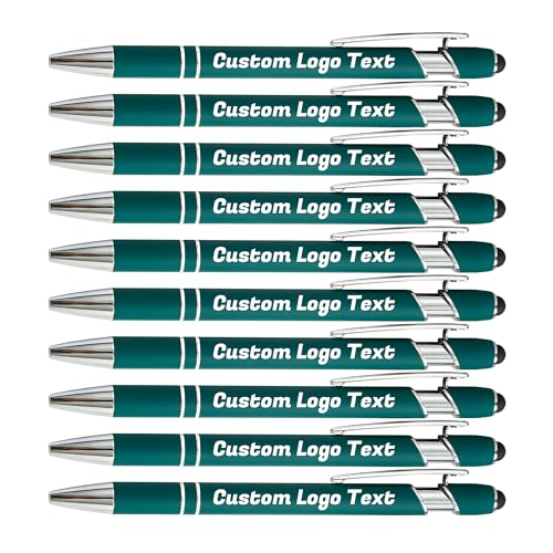 HEYZARDA Kugelschreiber mit Gravur Kugelschreiber Personalisiert mit Namen Text Logo Dunkelgrün 10 Pcs HEYZARDA Kugelschreiber mit Gravur Kugelschreiber Personalisiert mit Namen Text Logo Dunkelgrün 10 Pcs von HEYZARDA