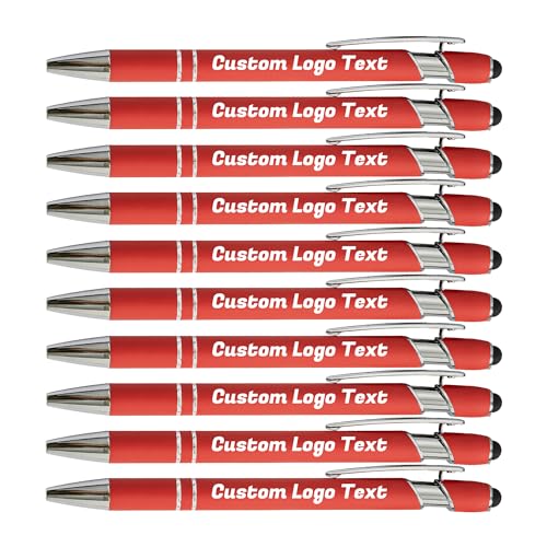 HEYZARDA Kugelschreiber mit Gravur Kugelschreiber Personalisiert mit Namen Text Logo Rot 10 Pcs HEYZARDA Kugelschreiber mit Gravur Kugelschreiber Personalisiert mit Namen Text Logo Rot 10 Pcs von HEYZARDA