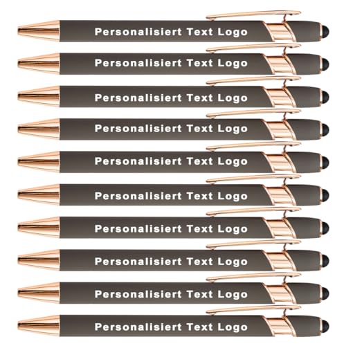 HEYZARDA Kugelschreiber mit Gravur Namen Text Logo für Büro Schule Business Stift 10 Pc grau HEYZARDA Kugelschreiber mit Gravur Namen Text Logo für Büro Schule Business Stift 10 Pc grau von HEYZARDA