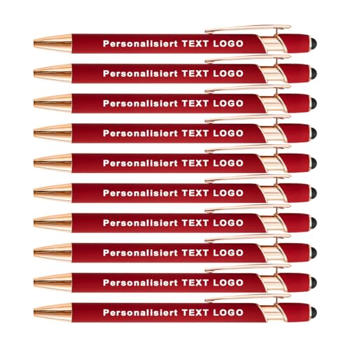 HEYZARDA Kugelschreiber mit Gravur Namen Text Logo für Büro Schule Business Stift 10 Pc rot HEYZARDA Kugelschreiber mit Gravur Namen Text Logo für Büro Schule Business Stift 10 Pc rot von HEYZARDA