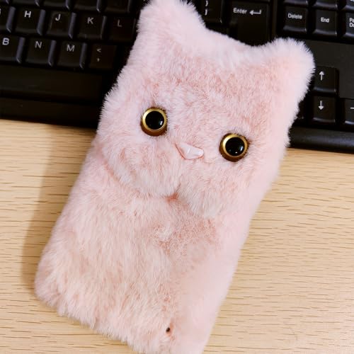HFICY Girly Schutzhülle für TCL 405/406, Kunstfell, flauschig, Plüsch, mit 2 Displayschutzfolien, Glitzer, Kunstfell, weich, für Damen, Rosa Katze HFICY Girly Schutzhülle für TCL 405/406, Kunstfell, flauschig, Plüsch, mit 2 Displayschutzfolien, Glitzer, Kunstfell, weich, für Damen, Rosa Katze von HFICY