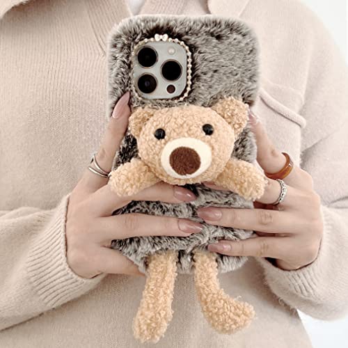 HFICY Schutzhülle für Honor Magic 6 Pro, Kunstfell, flauschig, mit 2 Displayschutzfolien, glitzerndes Kunstfell, weich, für Damen, Panda-Motiv HFICY Schutzhülle für Honor Magic 6 Pro, Kunstfell, flauschig, mit 2 Displayschutzfolien, glitzerndes Kunstfell, weich, für Damen, Panda-Motiv von HFICY