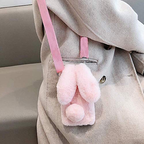 HFICY Schutzhülle für Honor X8 5G, Kunstfell, flauschig, mit 2 Displayschutzfolien, glitzerndes Kunstfell, weich, für Damen, Motiv: rosa Kaninchen HFICY Schutzhülle für Honor X8 5G, Kunstfell, flauschig, mit 2 Displayschutzfolien, glitzerndes Kunstfell, weich, für Damen, Motiv: rosa Kaninchen von HFICY