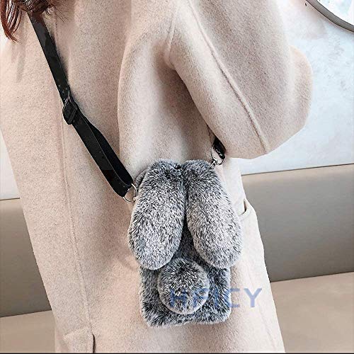 HFICY Schutzhülle für Samsung Galaxy Note 10, Kunstfell, flauschig, mit 2 Displayschutzfolien, glitzerndes Kunstfell, weiche Damen-Handyhülle, Grau HFICY Schutzhülle für Samsung Galaxy Note 10, Kunstfell, flauschig, mit 2 Displayschutzfolien, glitzerndes Kunstfell, weiche Damen-Handyhülle, Grau von HFICY
