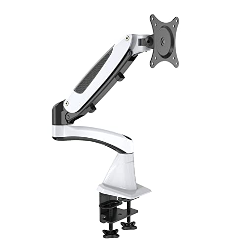 Für größere Ansicht Maus über das Bild ziehen HFTEK - Monitor Holder Table Mount for Screens 15 to 34 Inches with VESA Hole Pattern 75/100 and Double Clamp System Maximum Load 12 kg (GM112NFW) von HFTEK