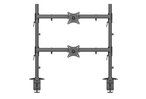 HFTEK - Dual Monitor Halterung für 2 monitore 15-34 Zoll Curved Bildschirme 15kg pro arm Monitor Mount Höhenverstellbar Neigbar Schwenkbar 360° Drehbar Monitor Ständer VESA 75 100 - MS222C-N von HFTEK