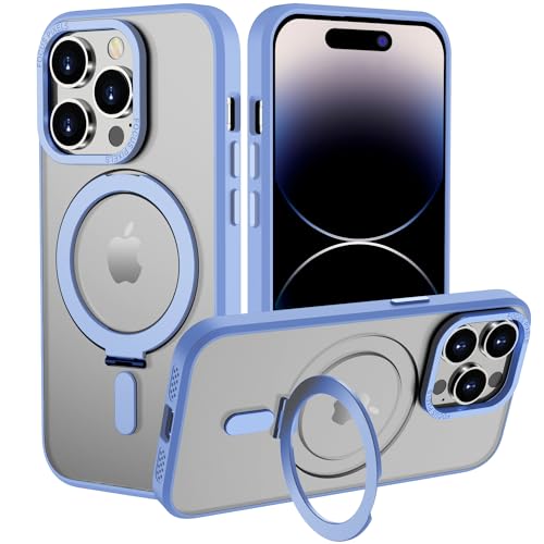 HGH für iPhone 14 Pro Hülle Kompatibel mit MagSafe (Starke Magnetkraft) mit Unsichtbarem Ständer Handyring Militärschutz Handyhülle füriPhone 14 Pro 6,1'' Babyblau von HGH