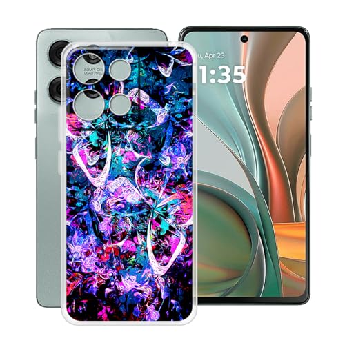 HGJTF Hülle für Motorola Moto G75 (6.78"), Ultra Dünn Weiche Silikon Stoßfest Anti-Kratzer Handyhülle Tasche, Transparent TPU Bumper Schutzhülle Cover für Motorola Moto G75 - Lebhaft von HGJTFANY