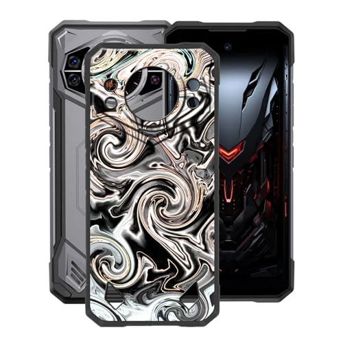 HGJTFANY Hülle für Doogee S200 X (6.72"), Stoßfeste Kratzfeste Handyhülle Case, Ultra Dünn Weiche TPU Bumper (Anti-Fingerabdruck) Schutzhülle Tasche für Doogee S200 X - Tintenwirbel von HGJTFANY