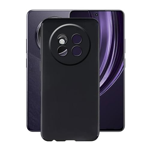 HGJTFANY Hülle für Realme 13 Pro RMX5002 (6.67"), Stoßfeste Kratzfeste Handyhülle Case, Ultra Dünn Weiche TPU Bumper (Anti-Fingerabdruck) Schutzhülle Tasche für Realme 13 Pro RMX5002 - Schwarz von HGJTFANY