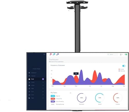 HGOuhK TV-Halterung, Decken-TV-Halterung, Wand-TV-Halterung, passend für 94-215,9 cm (37-85 Zoll) LCD-Flachbildfernseher, Metall-Erweiterungsschraube, TV-Ständerhalterung von HGOuhK