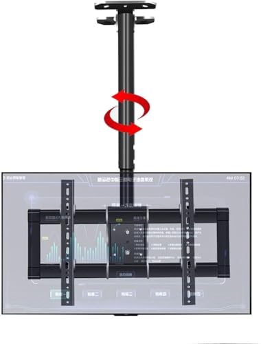 HGOuhK TV-Halterung, höhenverstellbar, Teleskop-Decken-TV-Halterung, passend für 94-215,9 cm (37-85 Zoll) LCD-Flachbildfernseher, Metall-Erweiterungsschraube, TV-Ständerhalterung von HGOuhK