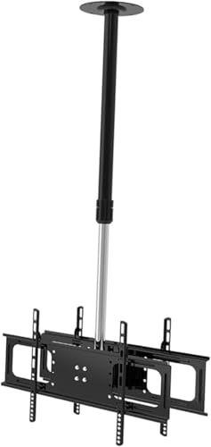 HGOuhK TV-Halterung, verstellbare Decken-TV-Halterung, doppelseitige TV-Halterung, passend für 81,3 - 178,8 cm (32 - 70 Zoll) große TV-Ständer von HGOuhK