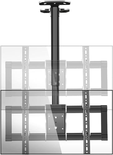 HGOuhK TV-Halterung, verstellbare Decken-TV-Halterung, neigbar, Teleskop-Decken-TV-Halterung, passend für 94-215,9 cm (37-85 Zoll) Fernseher, max. VESA 600 x 400 mm TV-Ständerhalterung von HGOuhK