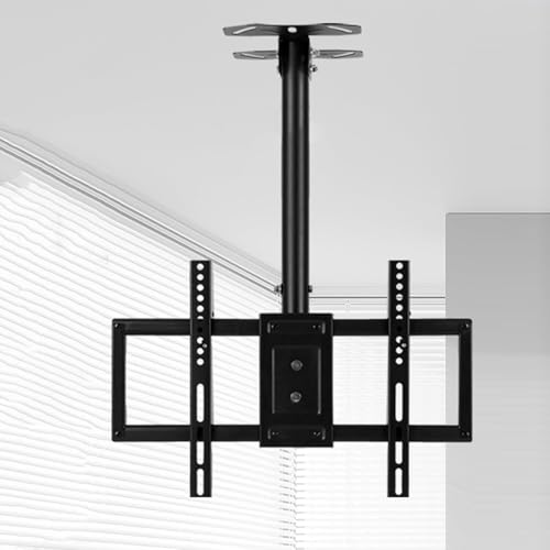 HGOuhK TV-Halterung, verstellbare TV-Deckenhalterung, vollbewegliche TV-Deckenhalterung, für 114,4 - 203,2 cm (45 - 80 Zoll) Fernseher, schwenk- und neigbare Halterung, TV-Ständer (1000–2000 mm) von HGOuhK