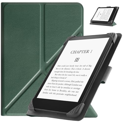 HGWALP Universal Hülle für 6.8 Zoll 7 Zoll eBook Reader, Slim PU Folio Hülle Cover mit Ständer für 6.8" 7" Paperwhite E-Readers-Mint von HGWALP