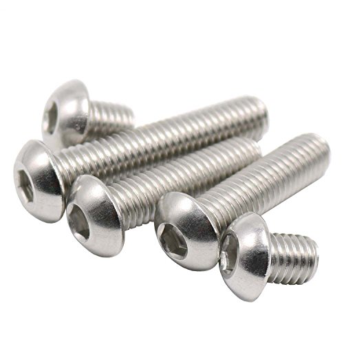 #4-40 Halbrundkopfschrauben, Edelstahl, Vollgewinde, rechts, 100 Stück (#4-40 x 3/16 Zoll) von HH FASTENERS