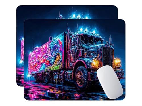 2 Pack Mauspad, Mousepad LKW, Mousepads mit Vernähte Kanten, 420x350 mm Mouse Pad mit Anti-Rutsch-Gummiboden,wasserdichte Verschleißfest Strapazierfähig Mauspads, Gaming Mousepad S-540 von HHQGOUYG