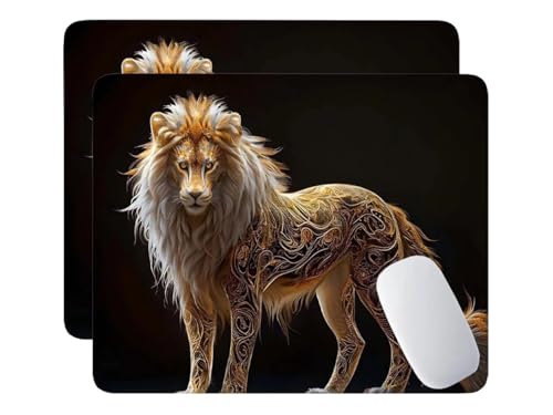 2 Pack Mauspad, Mousepad Mythische Tiere, Mousepads mit Vernähte Kanten, 420x350 mm Mouse Pad mit Anti-Rutsch-Gummiboden,wasserdichte Verschleißfest Strapazierfähig Mauspads, Gaming Mousepad S-879 von HHQGOUYG