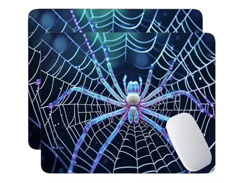 2 Pack Mauspad, Mousepad Spinne, Mousepads mit Vernähte Kanten, 420x350 mm Mouse Pad mit Anti-Rutsch-Gummiboden,wasserdichte Verschleißfest Strapazierfähig Mauspads, Gaming Mousepad S-1047 von HHQGOUYG