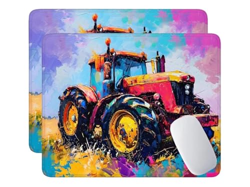 2 Pack Mauspad, Mousepad Zugmaschine, Mousepads mit Vernähte Kanten, 420x350 mm Mouse Pad mit Anti-Rutsch-Gummiboden,Wasserdichte Verschleißfest Strapazierfähig Mauspads, Gaming Mousepad S-919 von HHQGOUYG