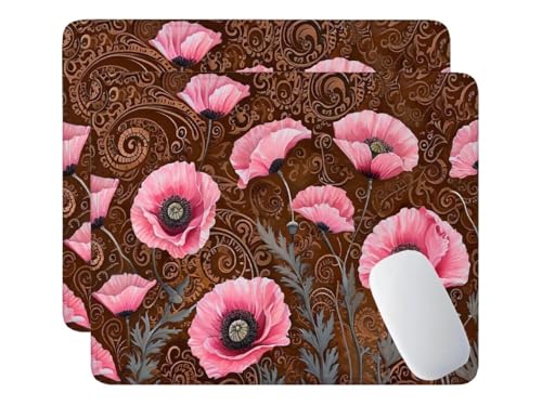 Mauspad 2 Pack Maismohn Mousepad 400x300 mm, Gaming-Mauspad mit Anti-Rutsch-Gummiboden, Leichtes Gleiten, Spritzwassergeschützt, Langlebige Materialien, Tragbar, Zubehör für Büro Arbeit x-1008 von HHQGOUYG