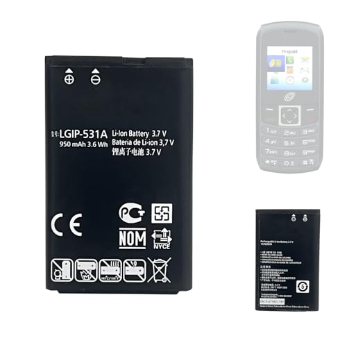 HIGHAKKU Ersatzakku Batterie LGIP-531A SBPL0090501 kompatibel mit Envoy 2 UN160, Envoy 3 UN170, Saber UN200 T-Mobile B450, Cricket B460, AT&T B470, KU250 von HIGHAKKU