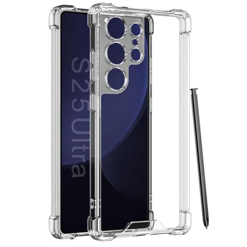 HILQBUFN Transparent Case for Samsung Galaxy S25 Ultra, Shockproof Mobile Phone Case, Camera Protection, Anti-Yellowing, with Bumper, Business Case, Clear, S25 Ultra HILQBUFN Transparent Case for Samsung Galaxy S25 Ultra, Shockproof Mobile Phone Case, Camera Protection, Anti-Yellowing, with Bumper, Business Case, Clear, S25 Ultra von HILQBUFN