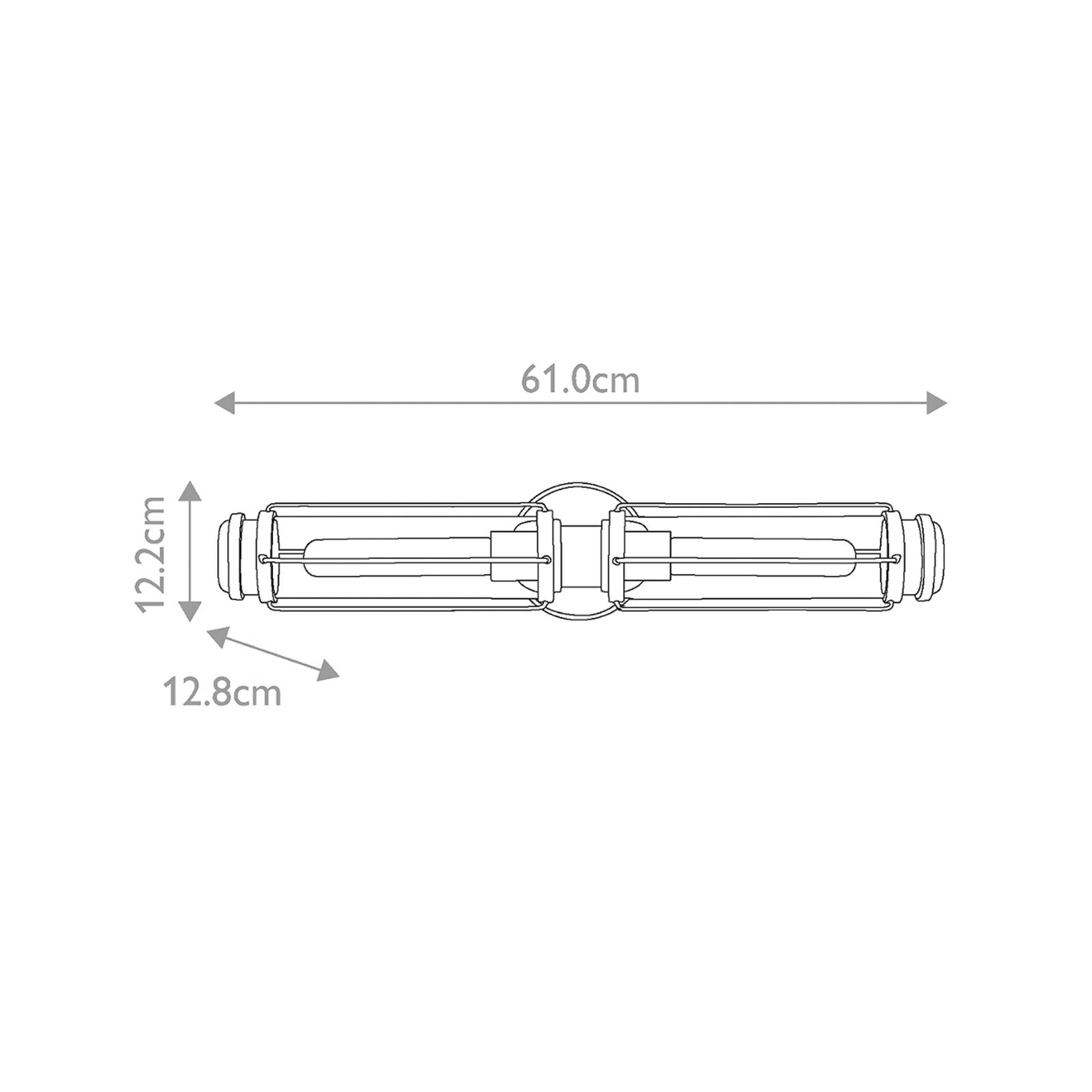 Bad-Wandleuchte Masthead, messing, 2-flammig, Höhe 61 cm von HINKLEY