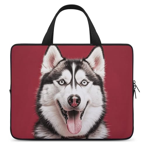 Laptop-Umhängetasche, 43,2 cm (17 Zoll), Messenger-Tasche, Husky, Laptop-Tasche, Tragetasche für Männer und Frauen von HJKBCV