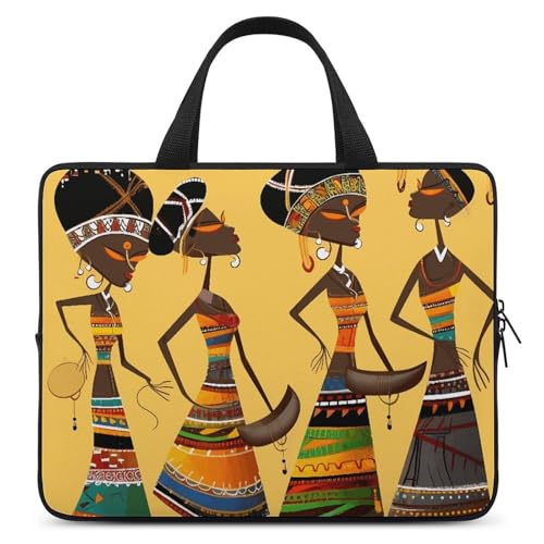 Laptop-Umhängetasche, Kuriertasche, kreative afrikanische Kultur, Laptop-Tasche, Tragetasche für Männer und Frauen, kreative afrikanische Kultur, 33 cm (13 Zoll) von HJKBCV