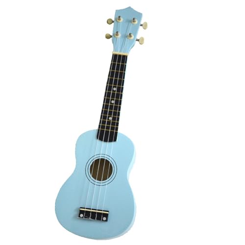 Bunte 21-Zoll-Ukulele-Anfänger-Holzgitarre Mit Vier Saiten Und Stimmgerät ukulele anfänger(Sky blue) von HJKLBGT