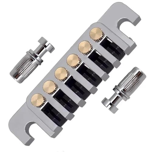 Ersatzteile für Brücken FÜR LP Elektrische Gitarre Brücke Stop Stange Brücke Pull String Platte Schwanz String Code(Silver) von HJKLBGT