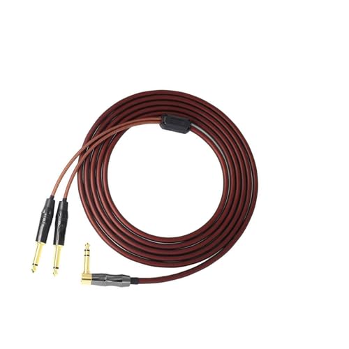 HJKLBGT Professionelles Gitarrenkabel 1 Zu 2 Dual Kanal Kabel Stereo Noise Reduktion Geschirmt Gitarre Kabel(Elbow 1M) von HJKLBGT