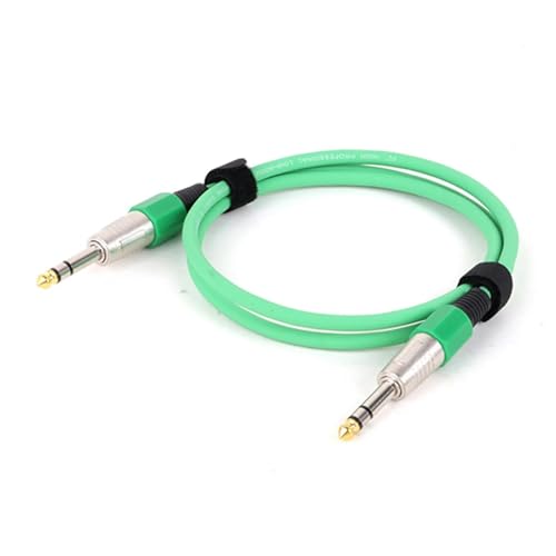 HJKLBGT Professionelles Gitarrenkabel 1PC 1/4 Zoll Gerades Instrumentenkabel Mono Professionelles Gitarrenkabel Für Gitarren-Bass-Verstärker-Tastatur(Green,8m) von HJKLBGT