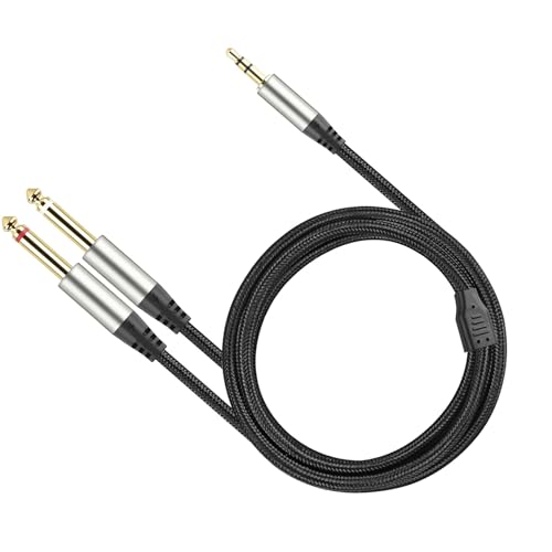 HJKLBGT Professionelles Gitarrenkabel 3,5 Zu Dual 6,5 Kabel Eins-zu-zwei Große Zwei-core 6,35mm Handy Elektronische Klavier Verstärker Box Kabel(300cm) von HJKLBGT