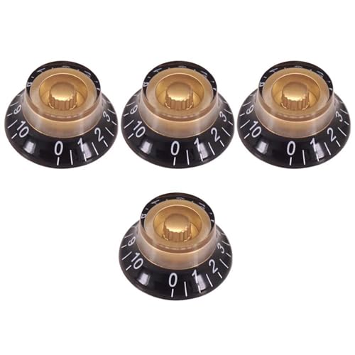 gitarrenzubehör set 4PCS Elektrische Gitarre Tone Volume Control Knöpfe Für LP Elektrische Gitarre Gitarre Zubehör Gitarre Teile(Gold) von HJKLBGT