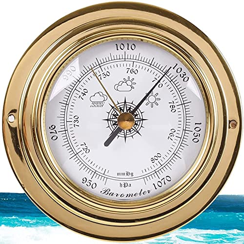 Traditionelles Barometer, Barometer, 3,9-Zoll-Wandthermometer, for Zuhause, Hotels, Büros, Fabriken – Thermometer, traditionelle Wetterstation von HKHKH