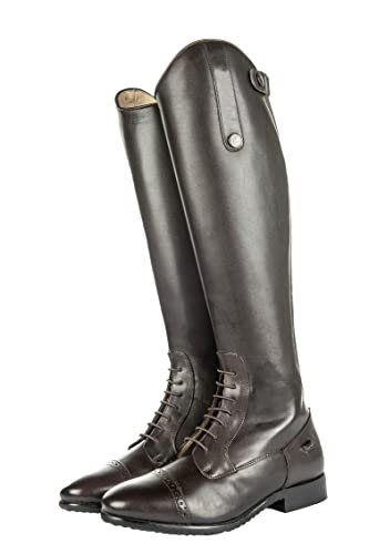 HKM Erwachsene 3997 Reitstiefel Valencia, Lederreitstiefel, Langlänge/Enge Weite, 36-46 Hose, 9100 schwarz, 45 von HKM